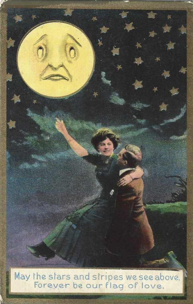 Moon and Stars postcard