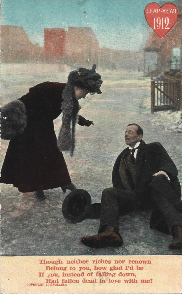 Leap Year 1912 postcard