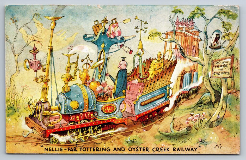 Rowland Emett Festival of Britain postcard