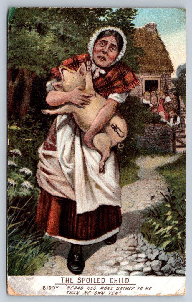 The spoiled child postcard
