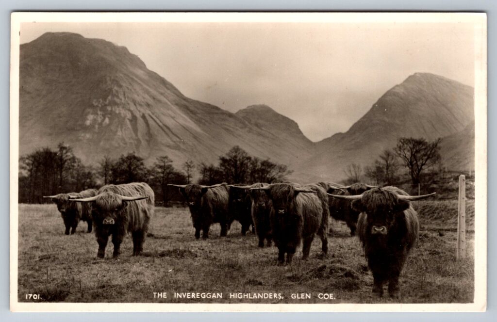 The Invereggan Highlanders – A Classic Real Photo Postcard of Glen Coe