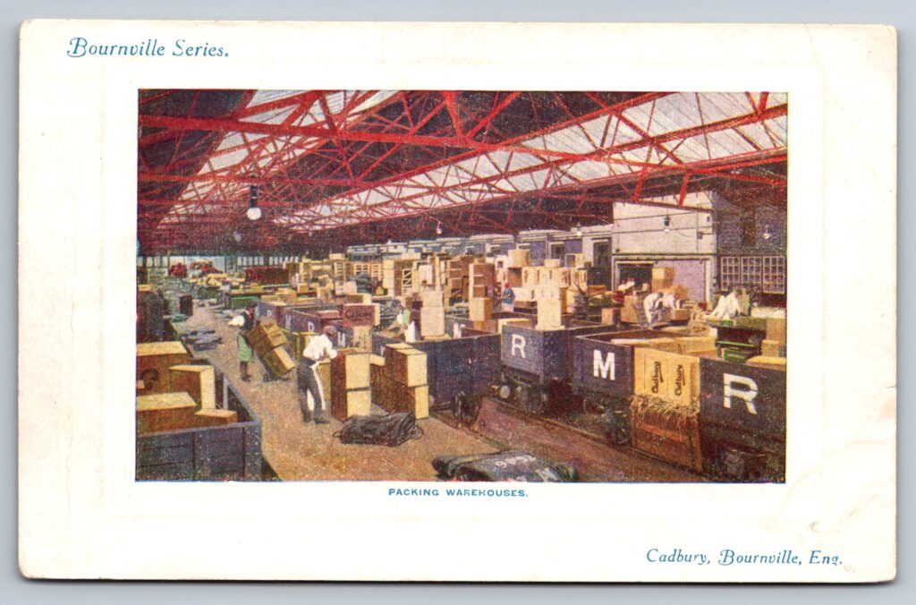 Cadbury Bournville Packing Warehouses Vintage Postcard