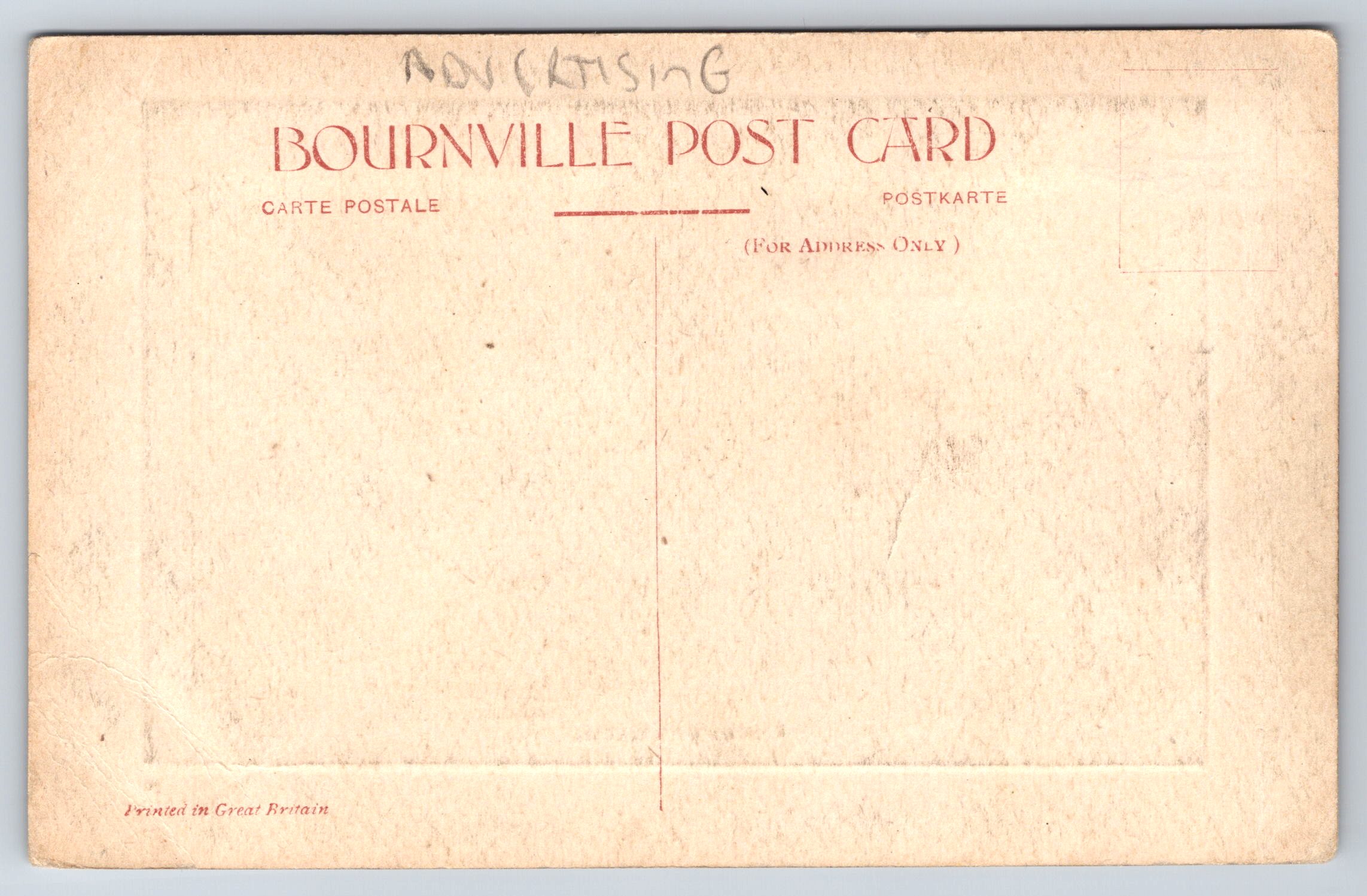 Cadbury Bournville Packing Warehouses Postcard back