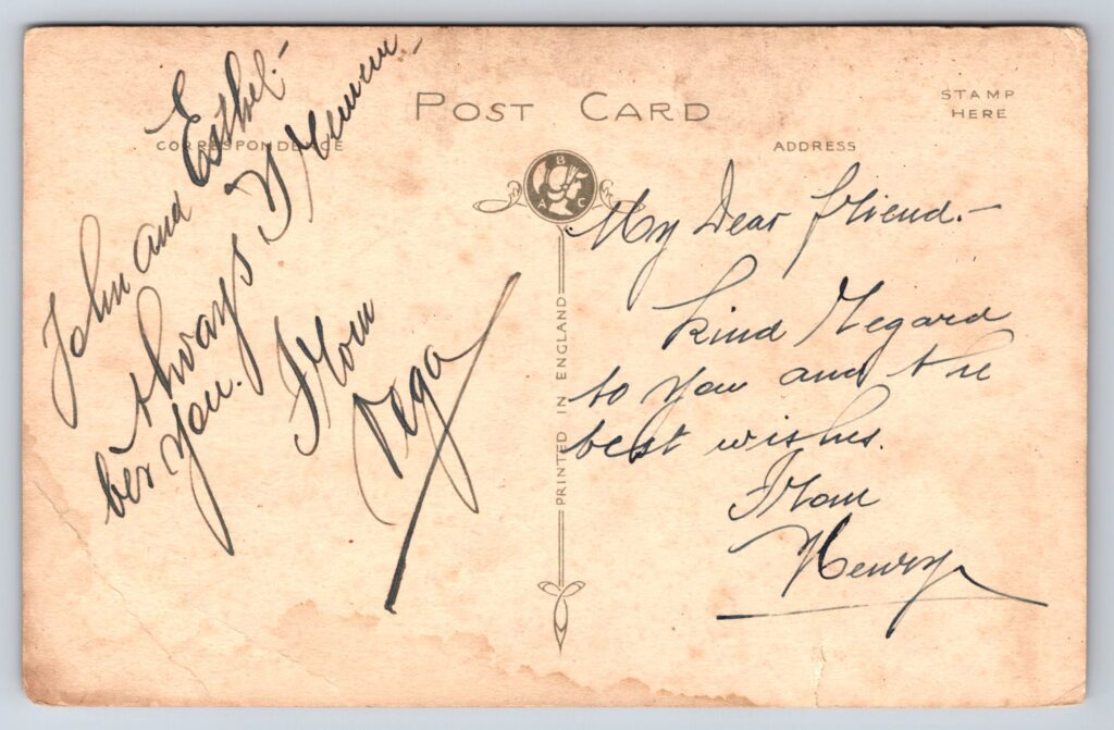 Back of postcard
