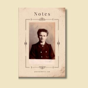 Portrait of a Young Man in Double‑breasted Jacket Postcard Notebook