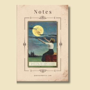 Man in the Moon Vintage Postcard Notebook