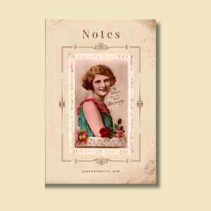 Embossed Vintage Birthday Postcard Notebook