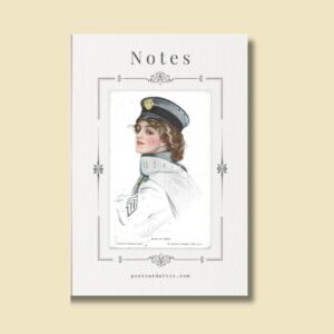 Maid at Arms Vintage Postcard Notebook