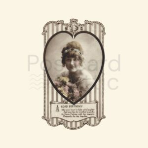 A Glad Birthday - Vintage Ephemera PNG Clipart