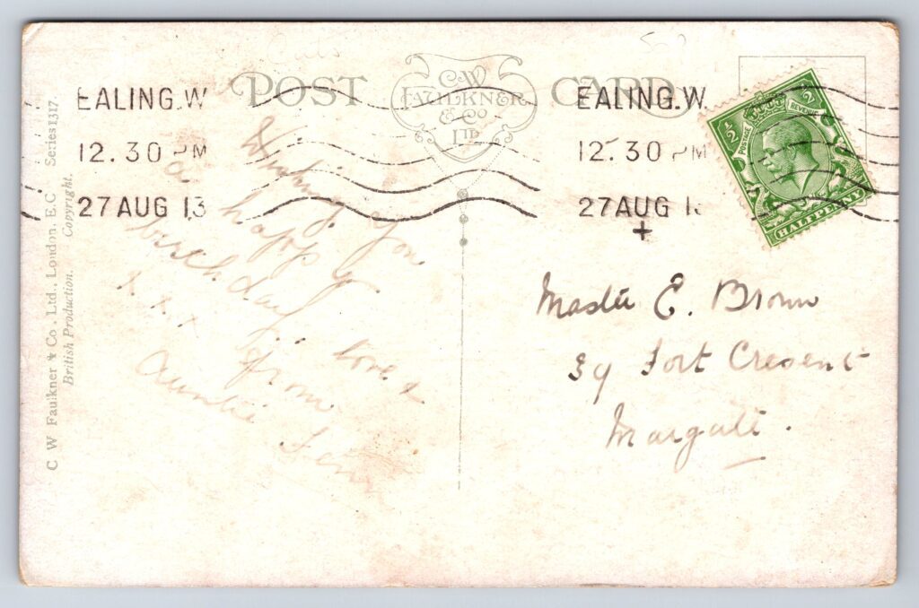 Back of postcard.