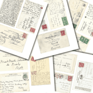 Printable postcard backs