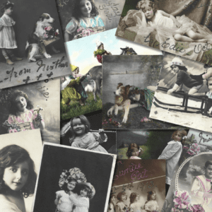 Printable Vintage Children Postcards - Junk Journal & Ephemera Pack