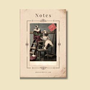 Clown and Little Girl Vintage Postcard Notebook