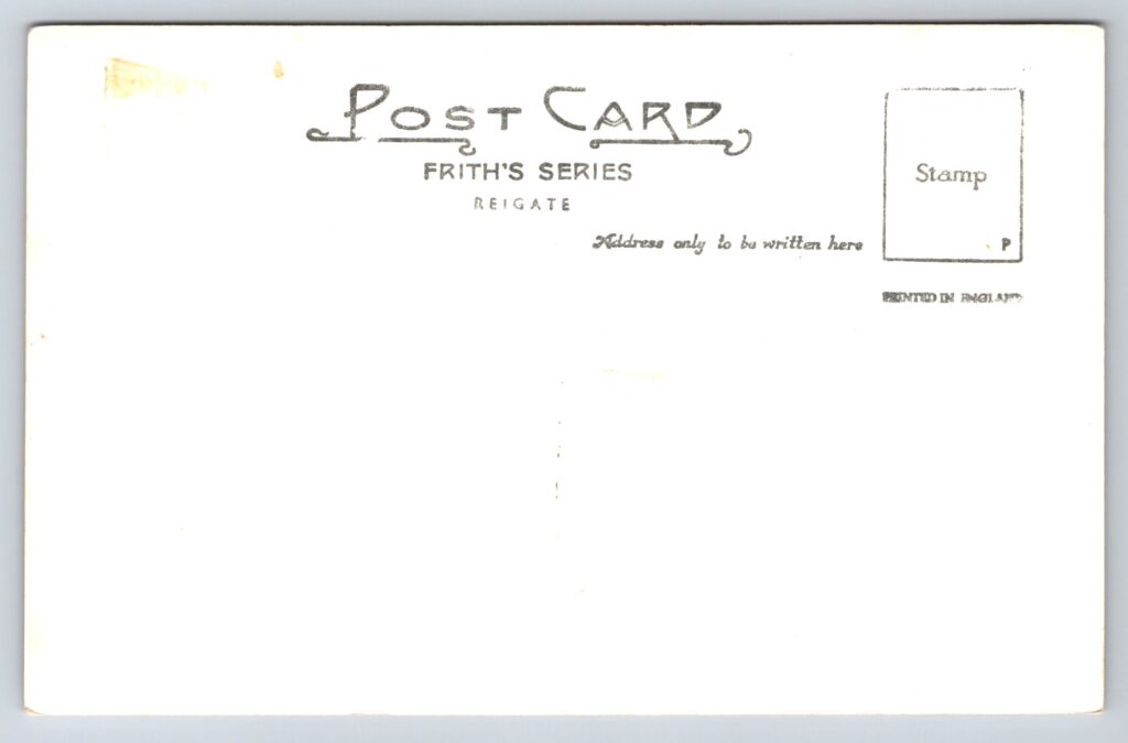 Frith postcard back