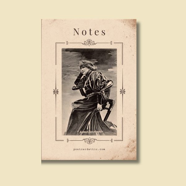 Sarah Bernhardt Postcard Notebook